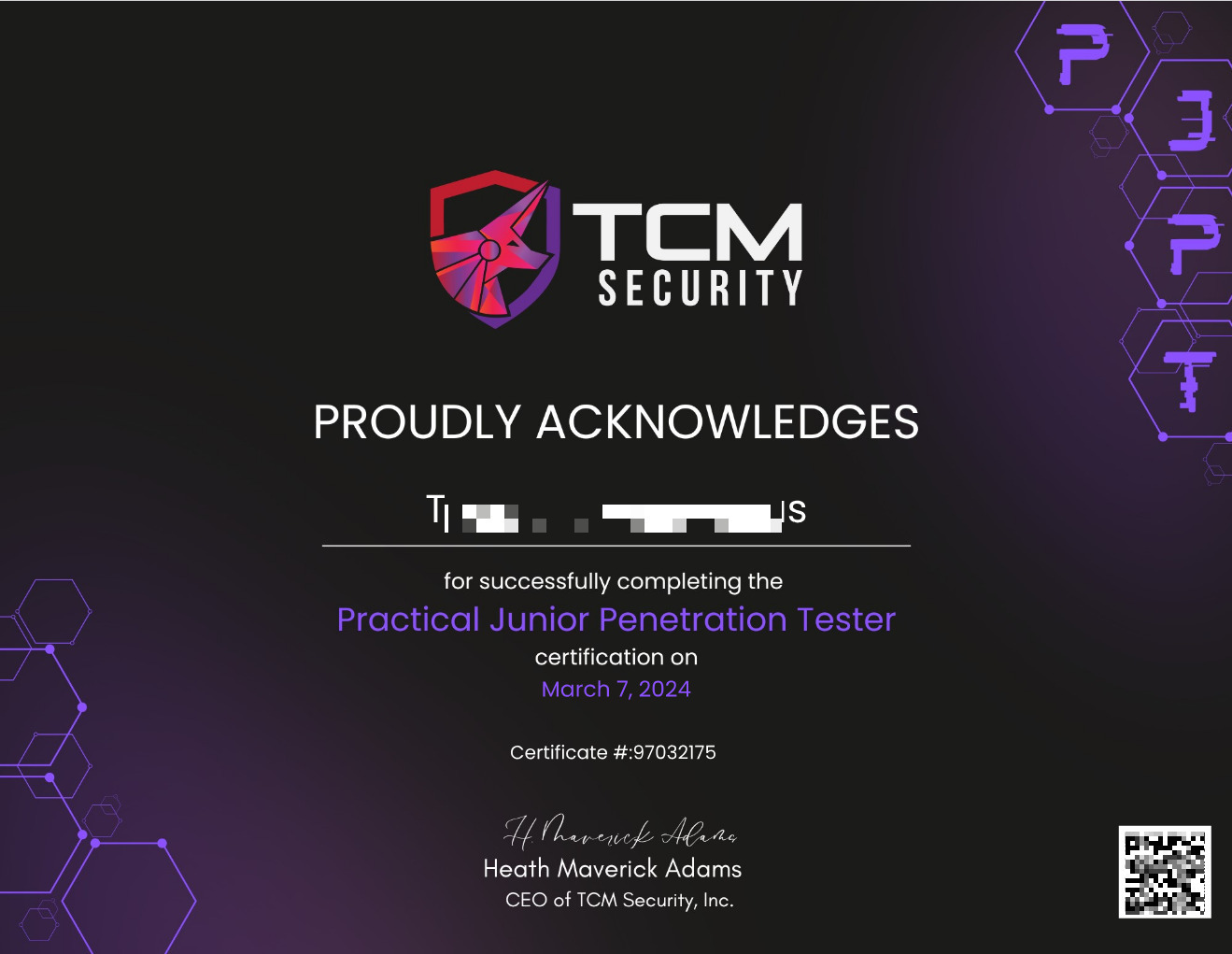 Description of Certificate 4